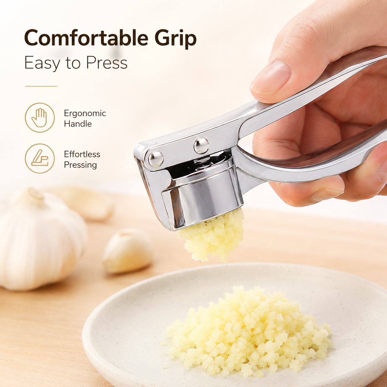 เครื่องบดกระเทียมแบบพกพา ทำจาก - Camping Cooking Food บทวิจารณ์และราคา