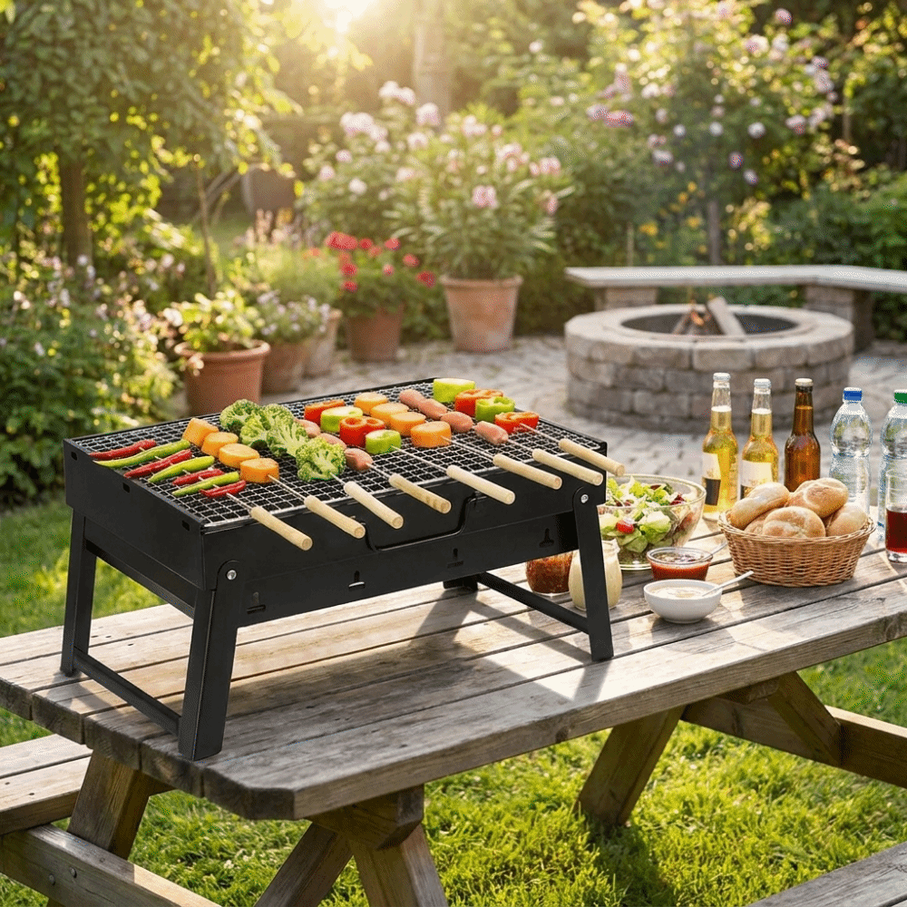 เตาบาร์บีคิวแบบพกพา หนา ทนทาน  - Camping Cooking Easy บทวิจารณ์และราคา