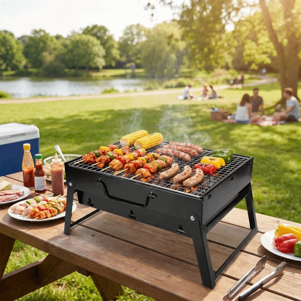 เตาบาร์บีคิวแบบพกพา หนา ทนทาน  - Camping Cooking Easy บทวิจารณ์และราคา