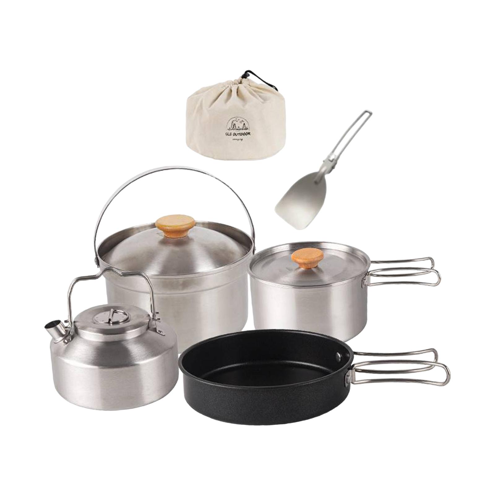 ชุดเครื่องครัวสำหรับตั้งแคมป์  - Camping Cooking Set With Kettle บทวิจารณ์และราคา