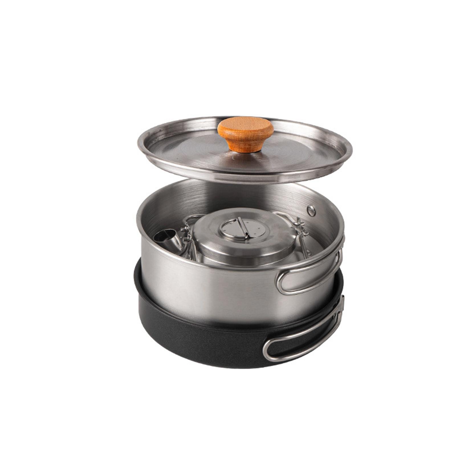 ชุดเครื่องครัวสำหรับตั้งแคมป์  - Camping Cooking Set With Kettle บทวิจารณ์และราคา