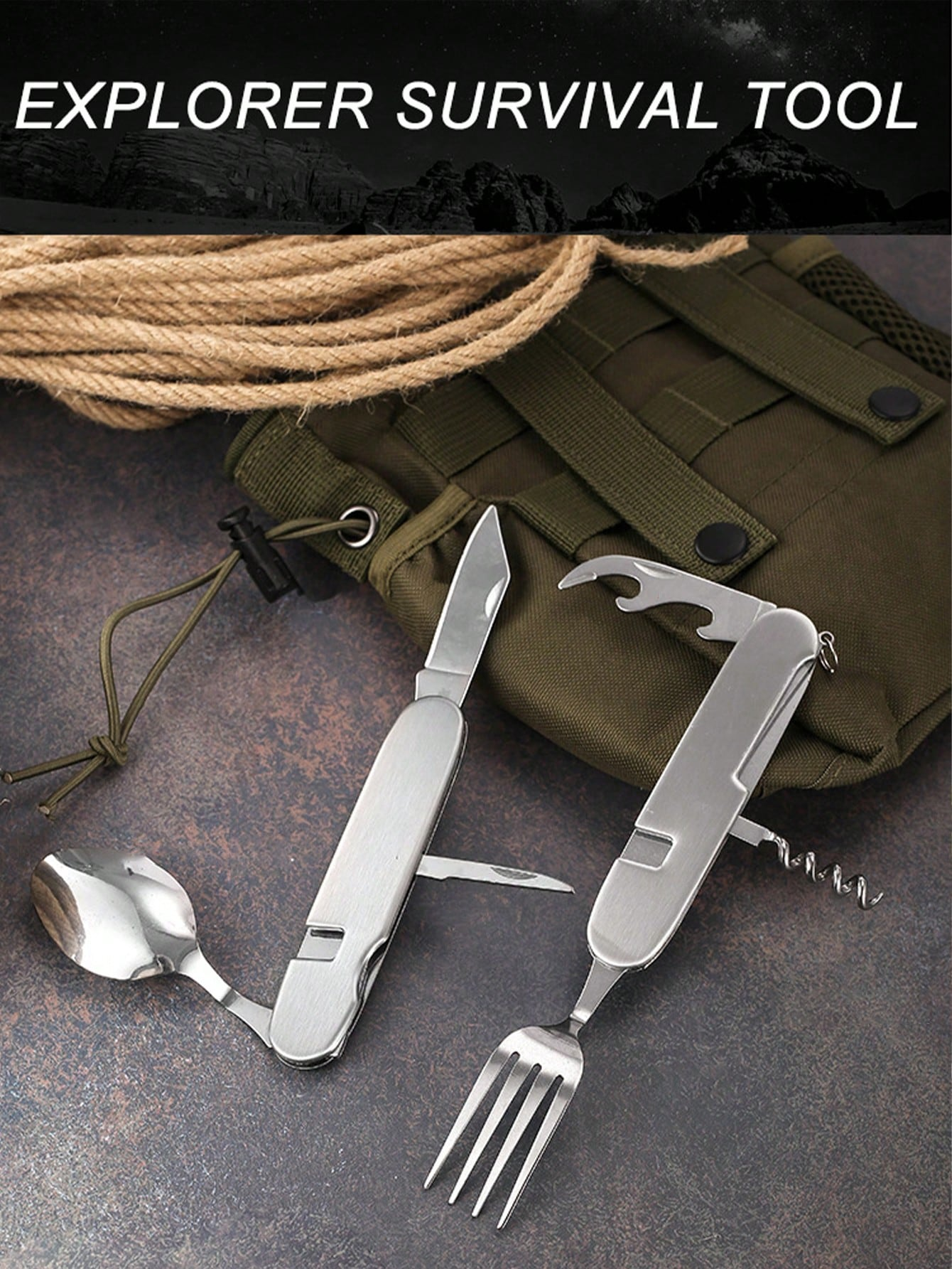 1 ชิ้น 4-in-1, 6-in-1 มีดพับสแ - Camping Cooking Set For 4 บทวิจารณ์และราคา