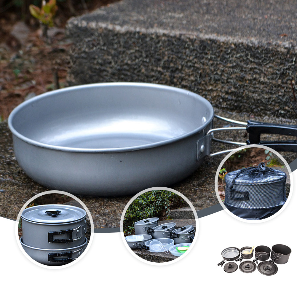 1 ชุดชุดเครื่องครัวแคมป์ปิ้งขน - Camping Cooking Set Compact บทวิจารณ์และราคา
