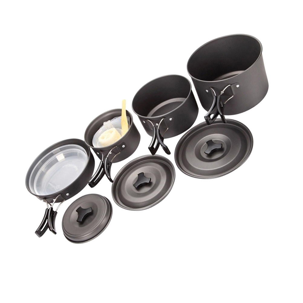 1 ชุดชุดเครื่องครัวแคมป์ปิ้งขน - Camping Cooking Set Compact บทวิจารณ์และราคา
