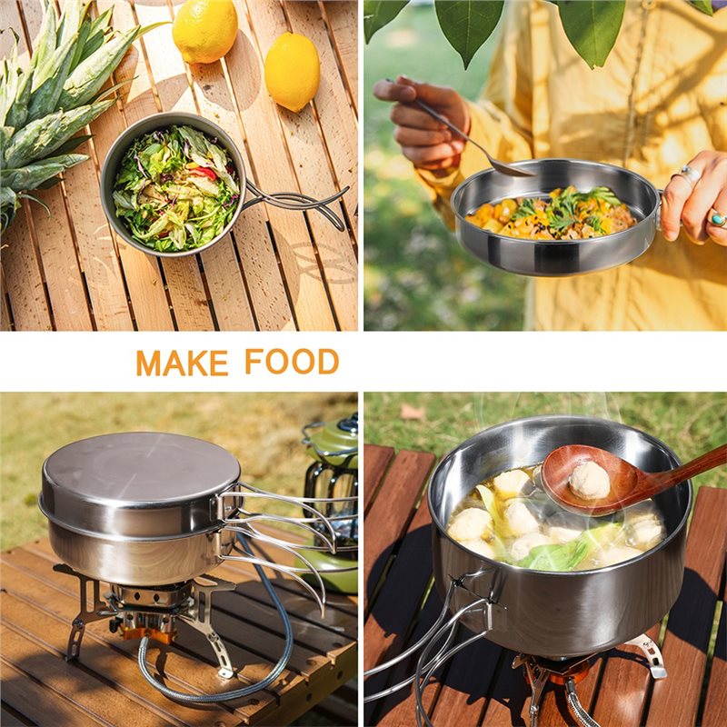 【ขายใหญ่】ชุดเครื่องครัวแคมป์ปิ - Camping Cooking Set For 4 บทวิจารณ์และราคา