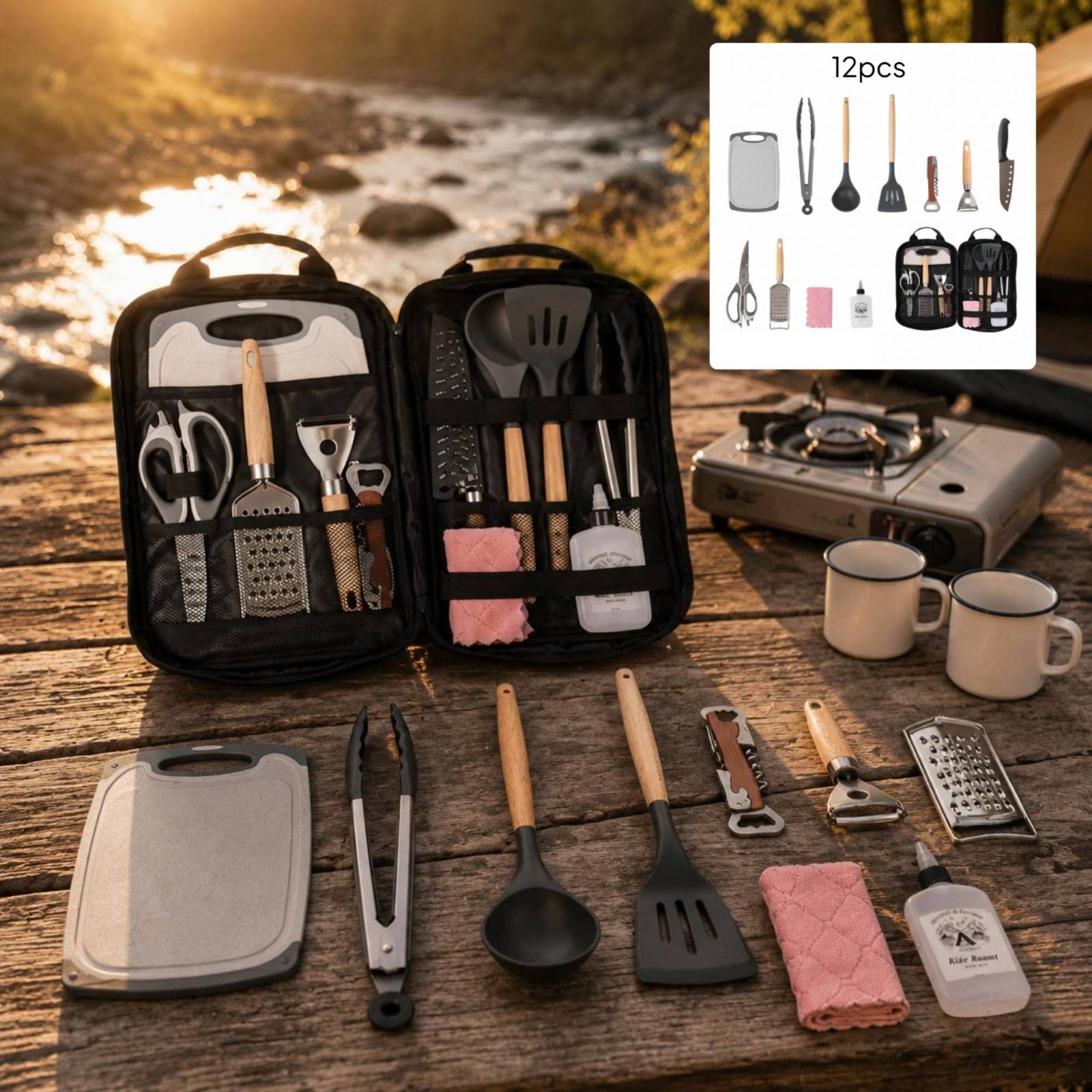 ชุดเครื่องครัวแคมป์ปิ้งแบบพกพา - Camping Cooking Easy บทวิจารณ์และราคา