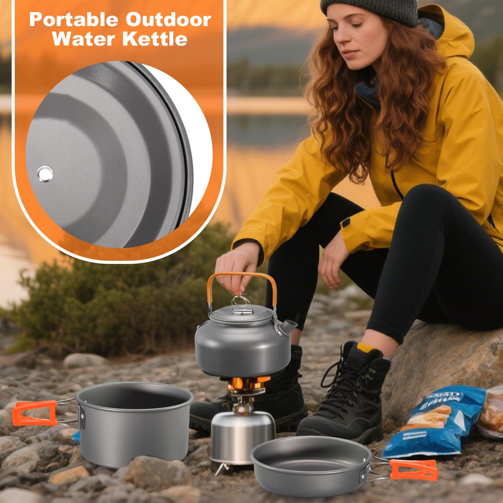 ชุดเครื่องครัวสำหรับตั้งแคมป์  - Camping Cooking Set With Kettle บทวิจารณ์และราคา