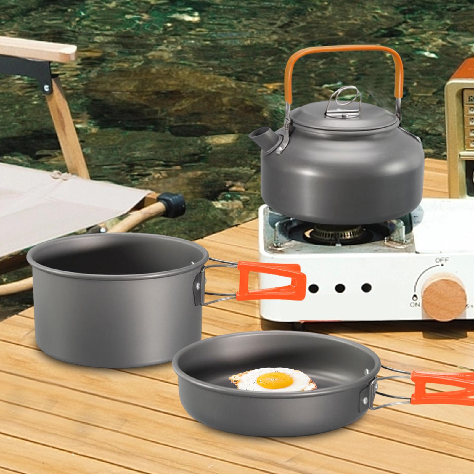ชุดเครื่องครัวสำหรับตั้งแคมป์  - Camping Cooking Set With Kettle บทวิจารณ์และราคา