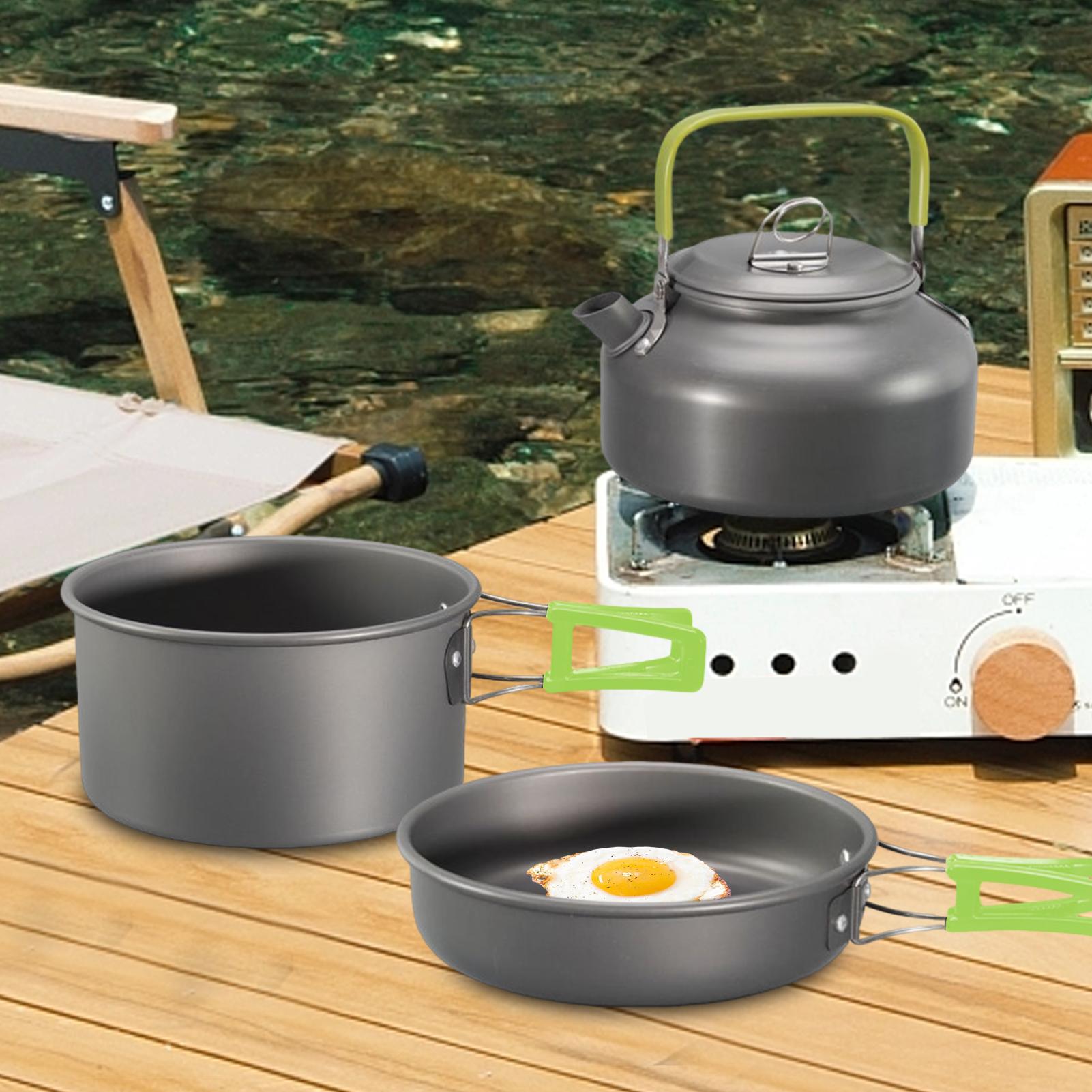 ชุดเครื่องครัวสำหรับตั้งแคมป์  - Camping Cooking Set With Kettle บทวิจารณ์และราคา