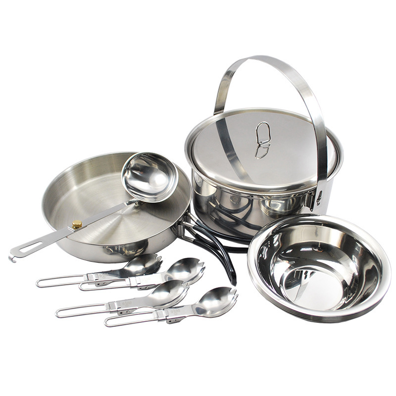 4P สแตนเลสสตีลชุดเครื่องครัวหม - Camp Spork Set บทวิจารณ์และราคา