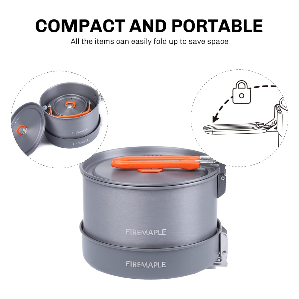 Fire Maple Camping เครื่องครัว - Camping Cooking Set With Kettle บทวิจารณ์และราคา