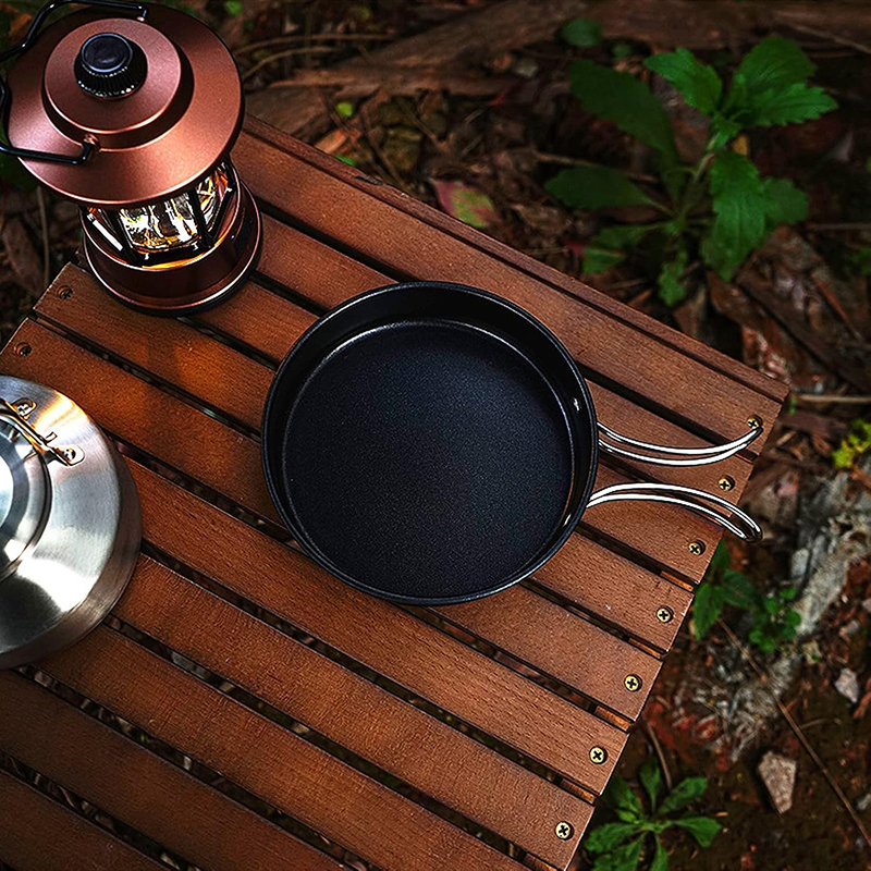 ชุดเครื่องครัวแคมป์ปิ้งสแตนเลส - Camping Cooking Set With Kettle บทวิจารณ์และราคา