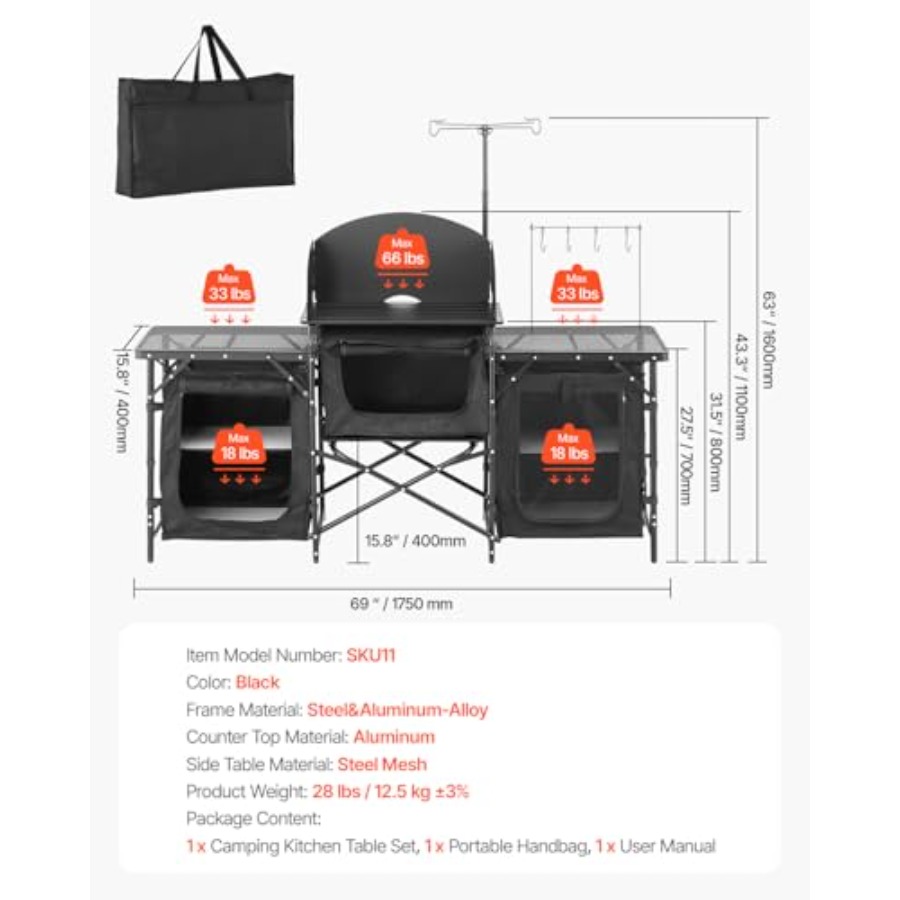 โต๊ะครัวแคมป์ปิ้ง, โต๊ะทำอาหาร - Camping Cooking Bag บทวิจารณ์และราคา