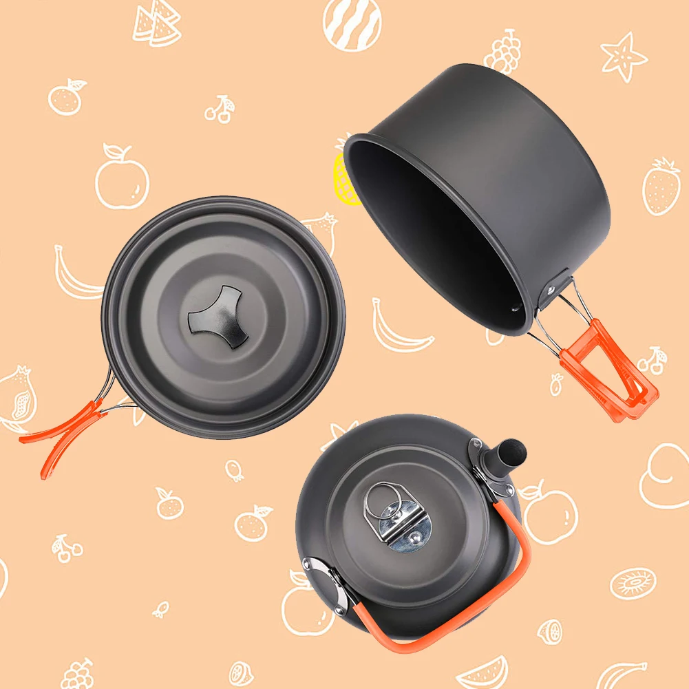 ชุดเครื่องครัวสำหรับตั้งแคมป์  - Camping Cooking Set With Kettle บทวิจารณ์และราคา