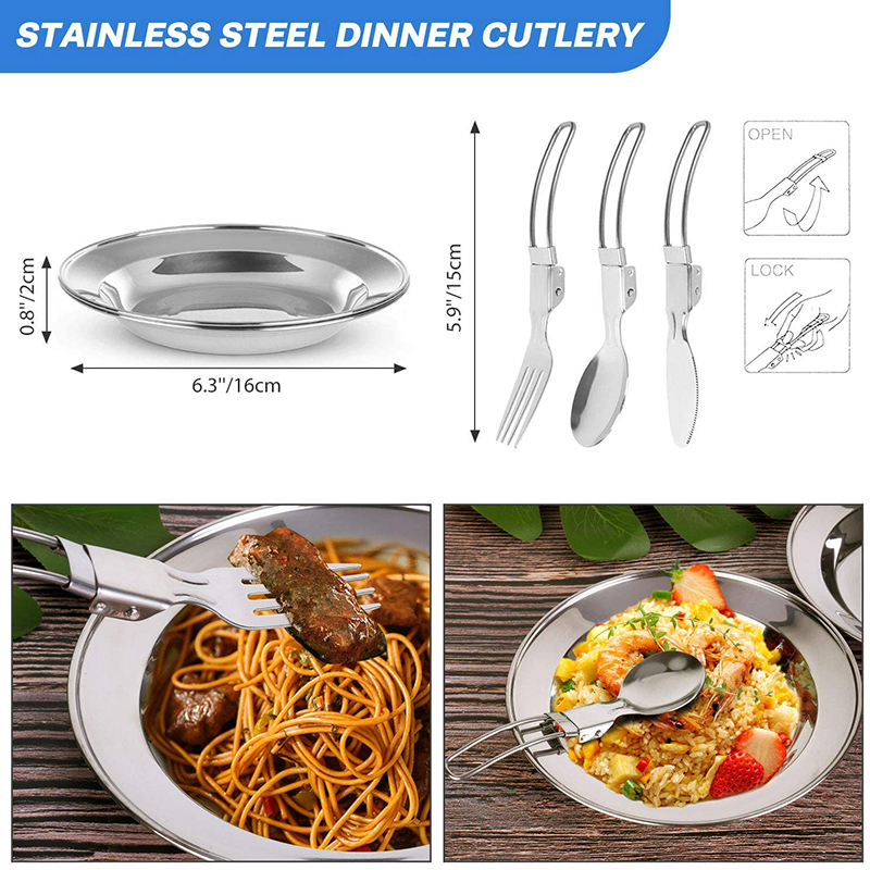 1 ชุดหม้อกลางแจ้ง กระทะ ชุดเคร - Camping Cooking Set With Kettle บทวิจารณ์และราคา