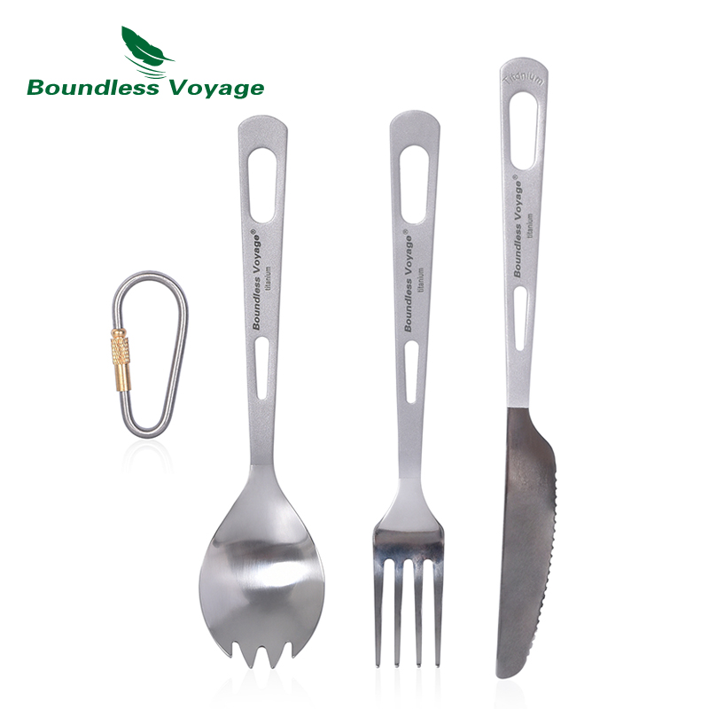 Boundless Voyage กลางแจ้งไทเทเ - Camp Spork Set บทวิจารณ์และราคา