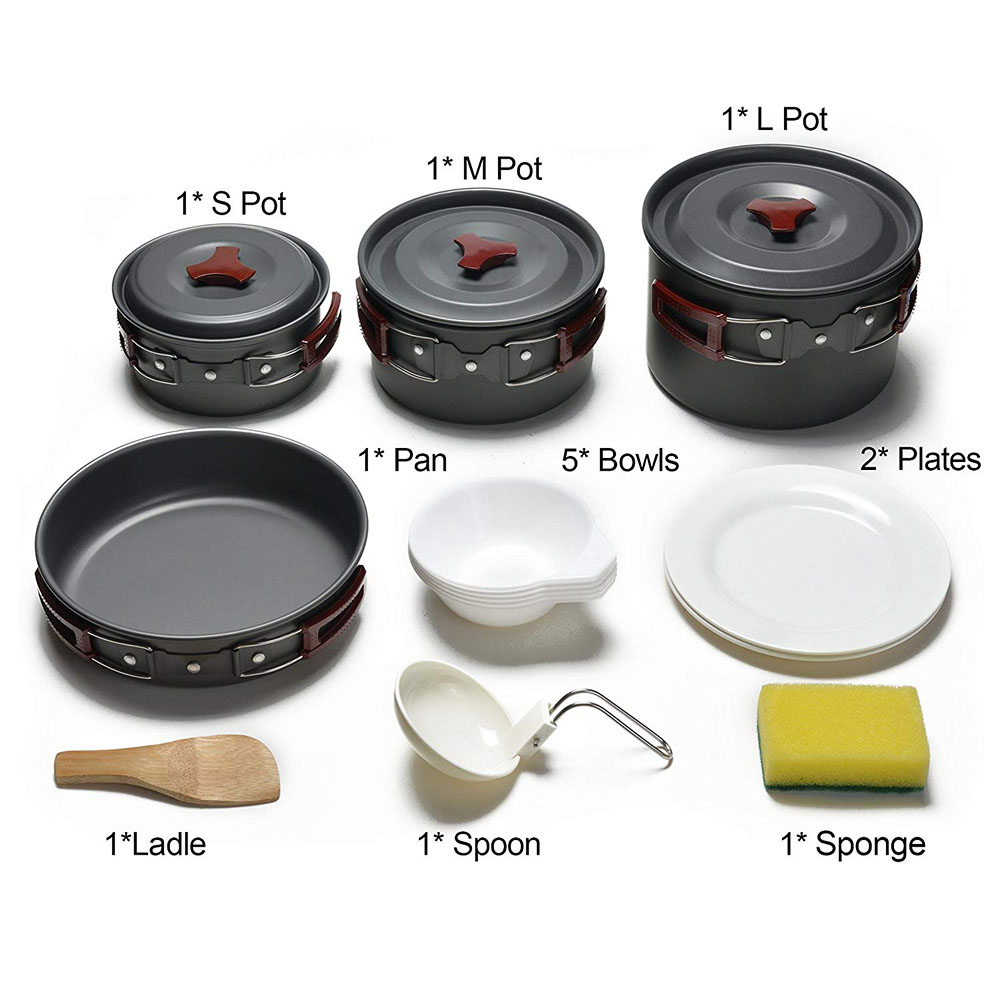 ชุดเครื่องครัวตั้งแคมป์กลางแจ้ - Camping Cooking Full Set บทวิจารณ์และราคา