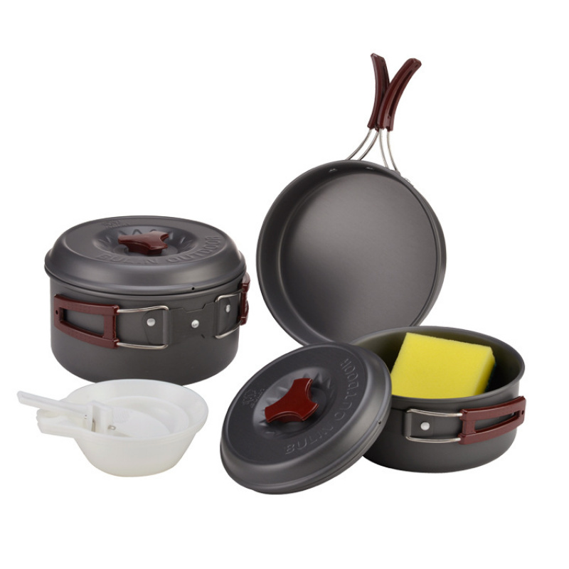 ชุดเครื่องครัวพกพาขนาดกะทัดรัด - Camping Cooking Set Compact บทวิจารณ์และราคา