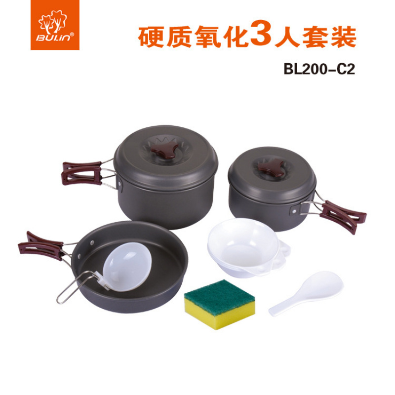 ชุดเครื่องครัวพกพาขนาดกะทัดรัด - Camping Cooking Set Compact บทวิจารณ์และราคา