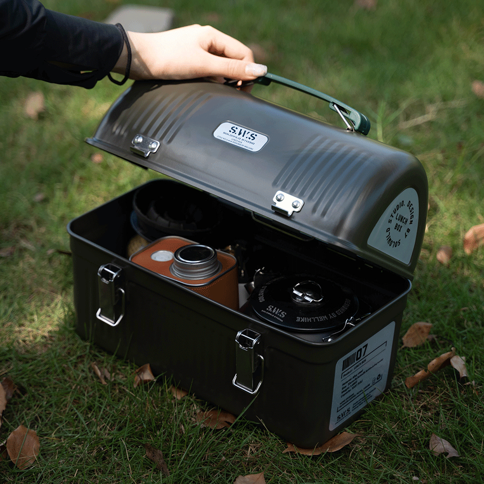 กล่องอาหารกลางวันโลหะวินเทจขนา - Camping Cooking Food บทวิจารณ์และราคา