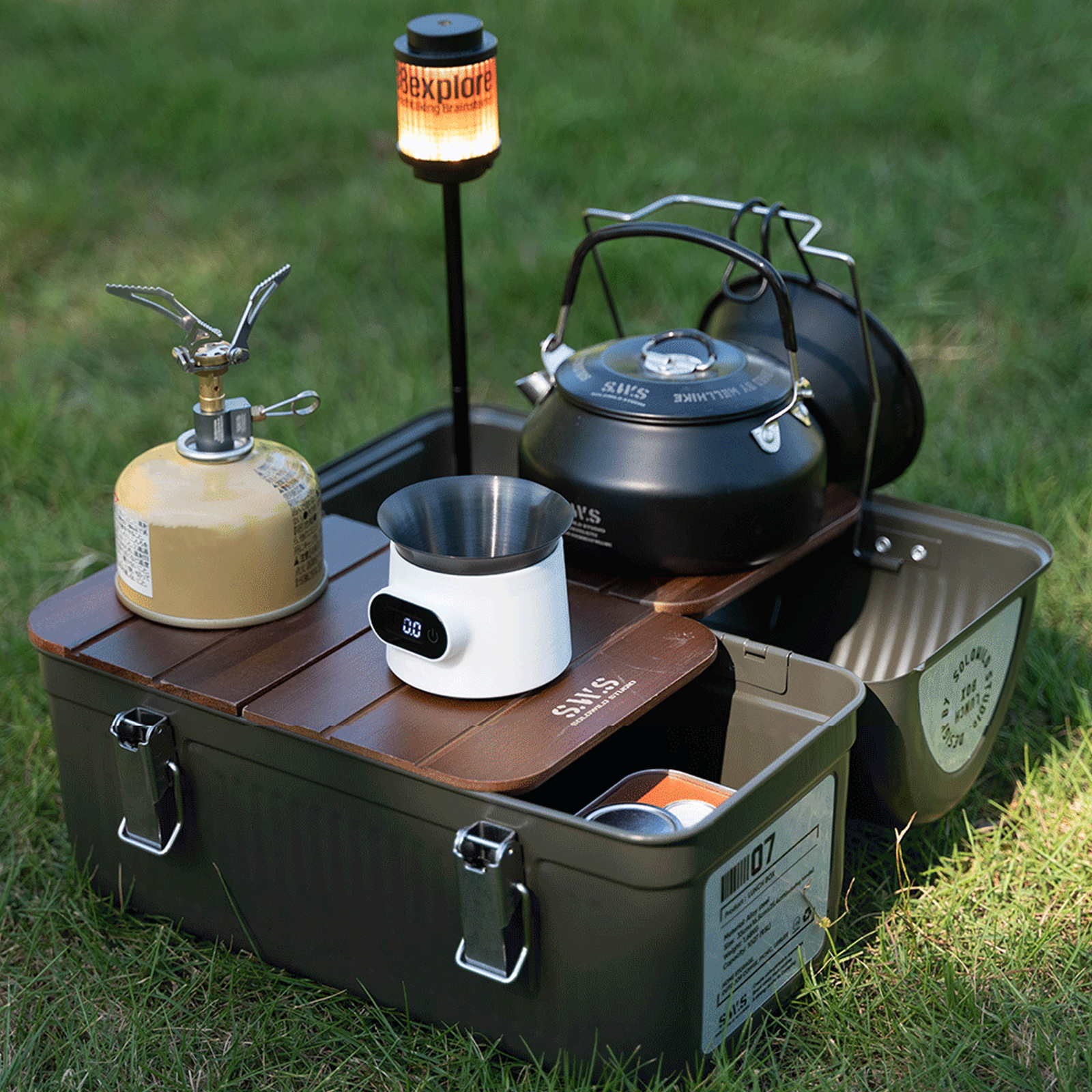 กล่องอาหารกลางวันโลหะวินเทจขนา - Camping Cooking Food บทวิจารณ์และราคา